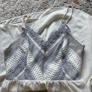 White Franchescas Lace Detail Dress